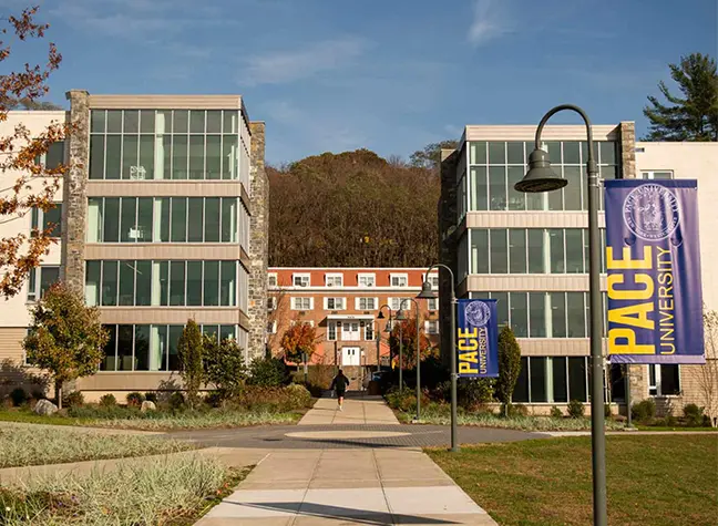 PACE University Commons area walkway