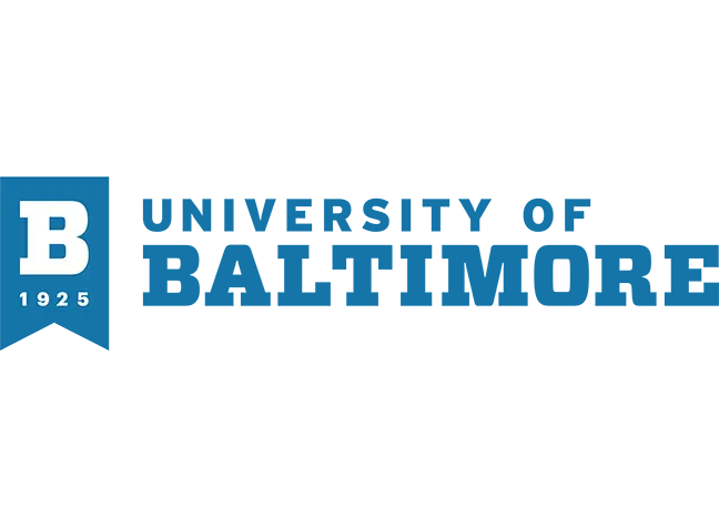 Blue University of Baltimore logo.