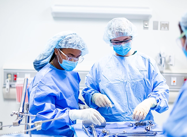 Photo of a surgical team.