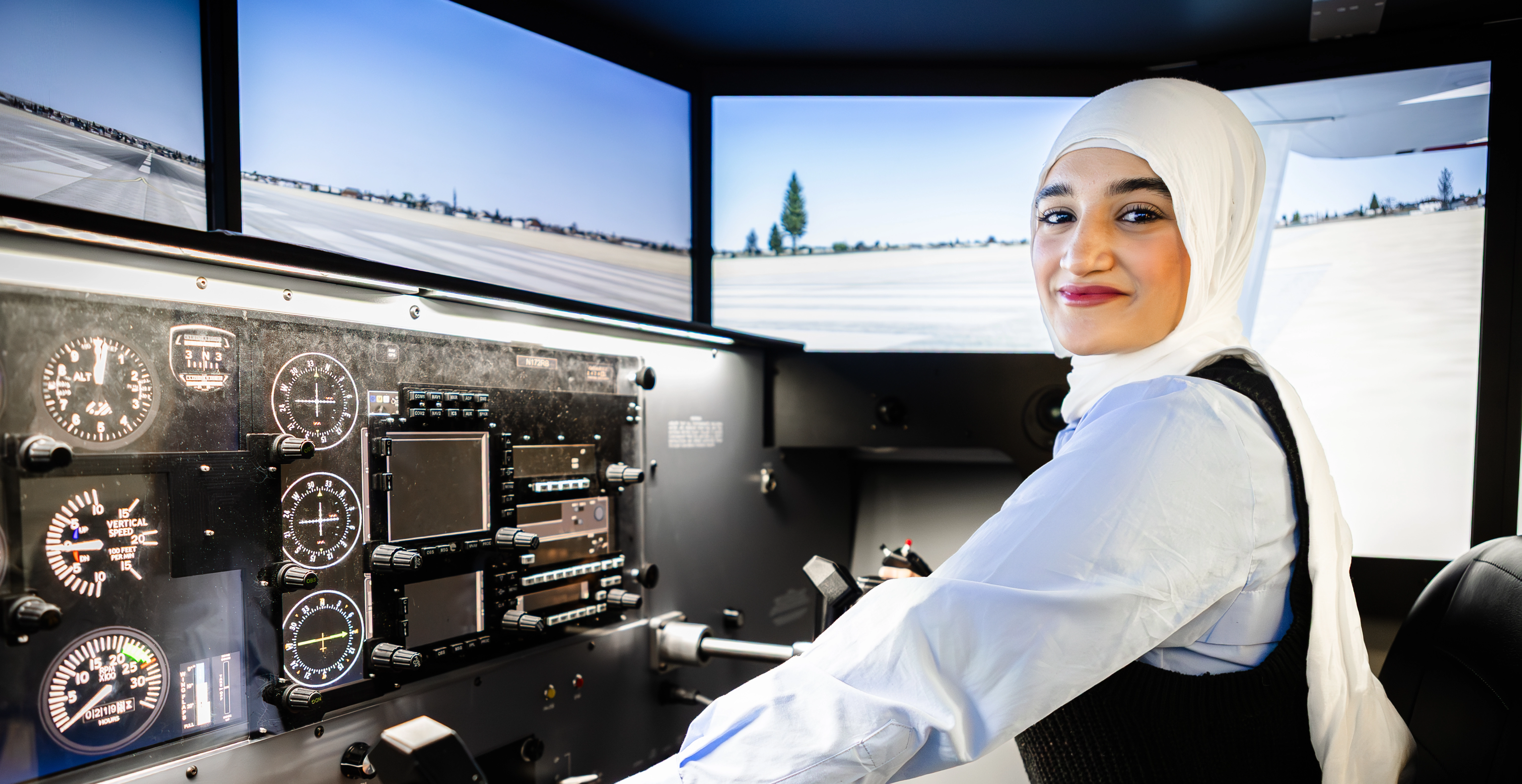 Aviation student, Heba Obaid.