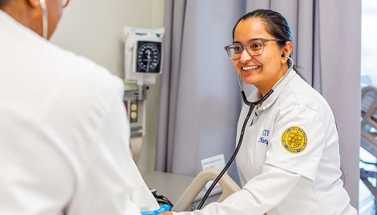 Student working in dental technology lab