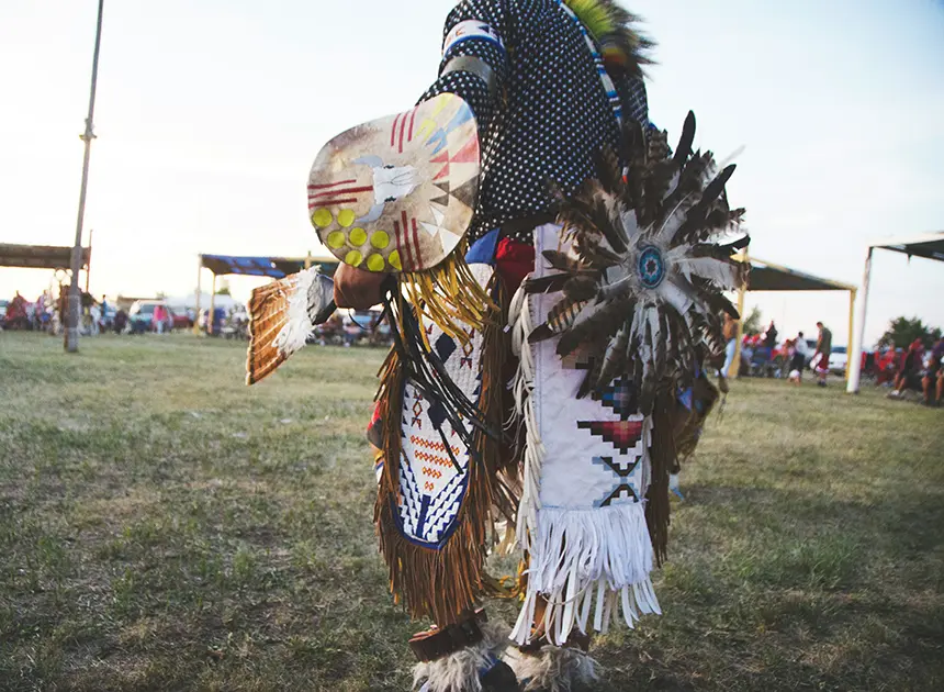 photo of indigenous person dancing