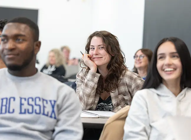 Student sitting in class