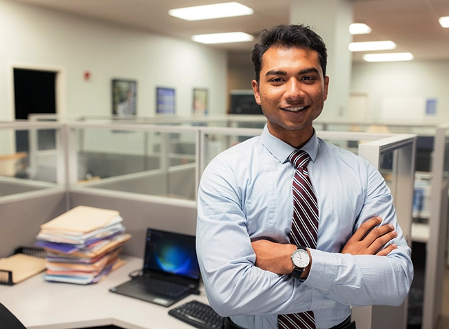Man in office