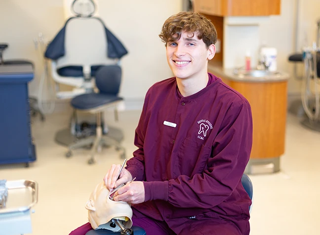 Male dental student