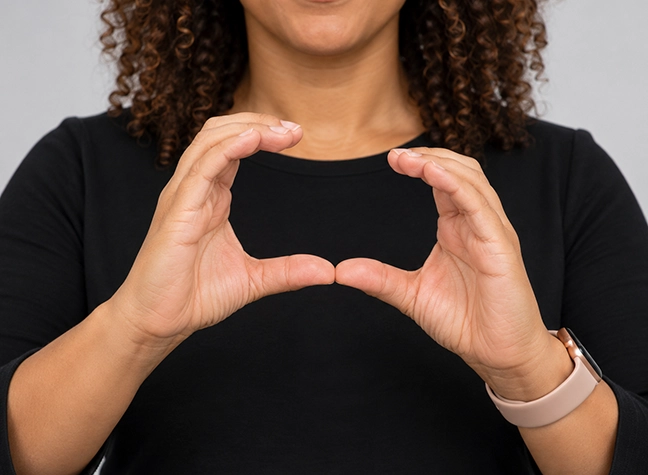 Hands making a heart
