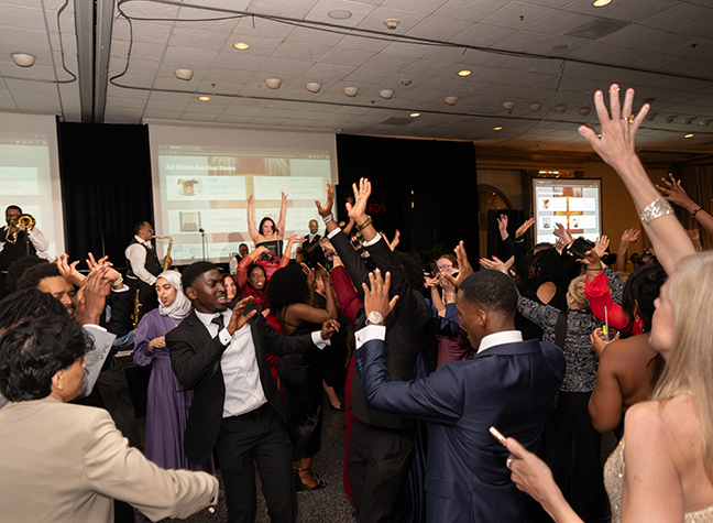 CCBC Gala attendees dancing