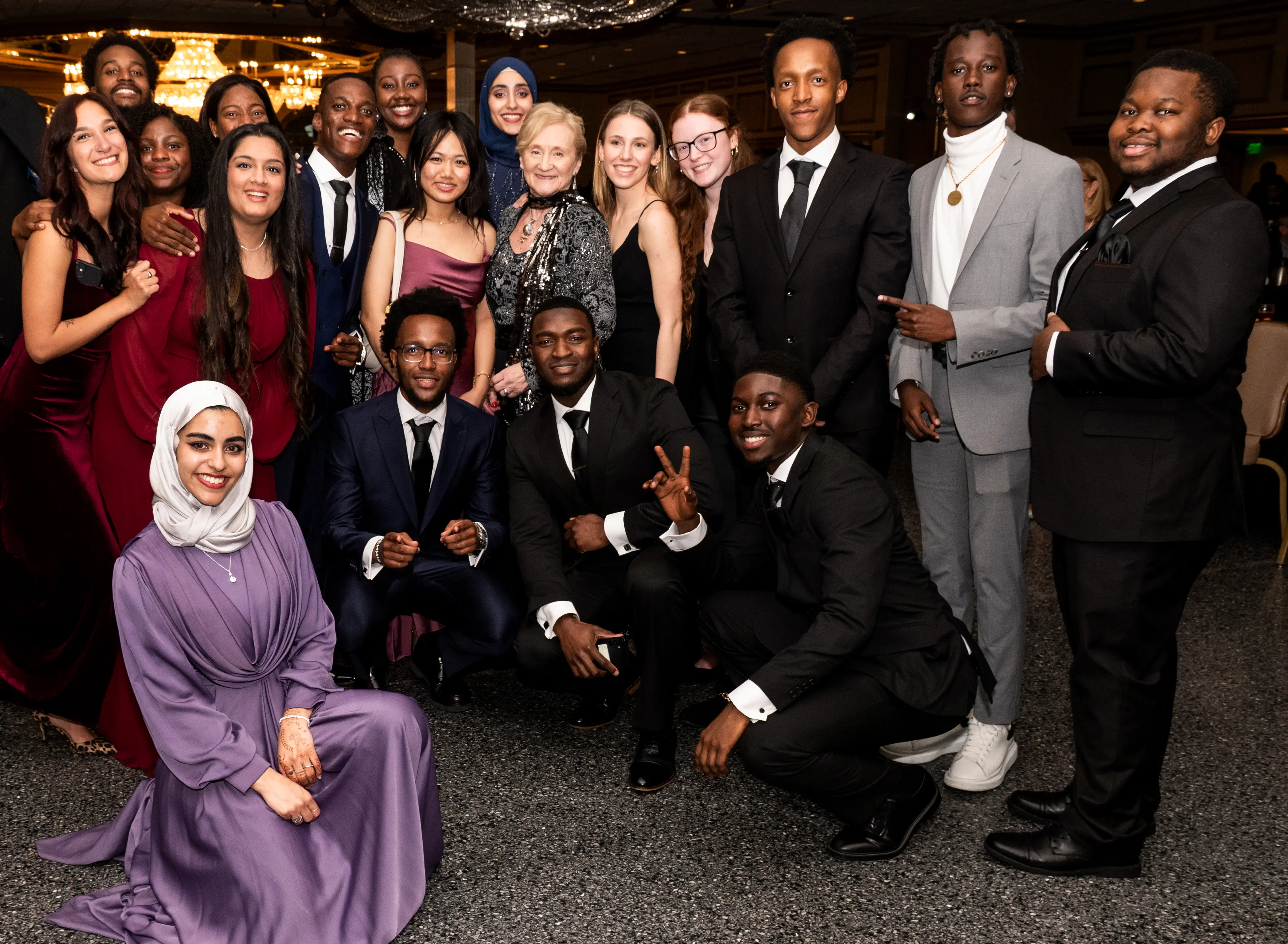 Students posing at 2025 CCBC gala