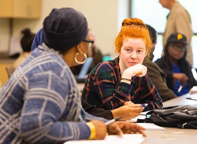 Two students in class
