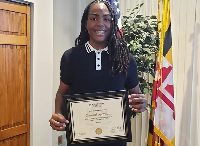Gamauri Spencer was named a recipient of the Cooke Undergraduate Transfer Scholarship.